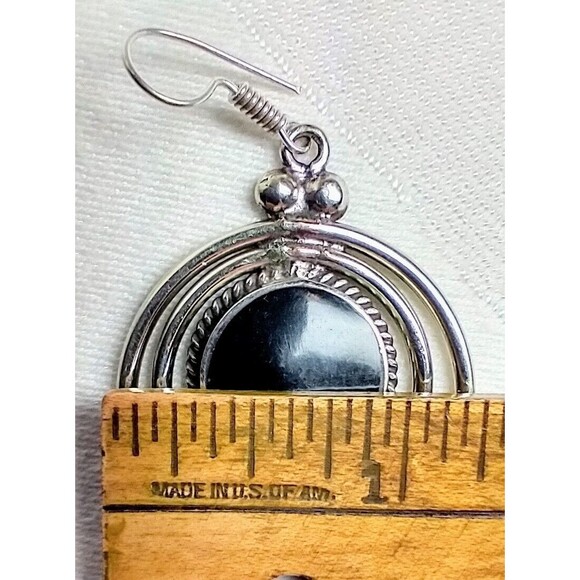 Onyx Tibetan Earrings & Sara Cov. Adjustable Ring - Picture 4 of 13